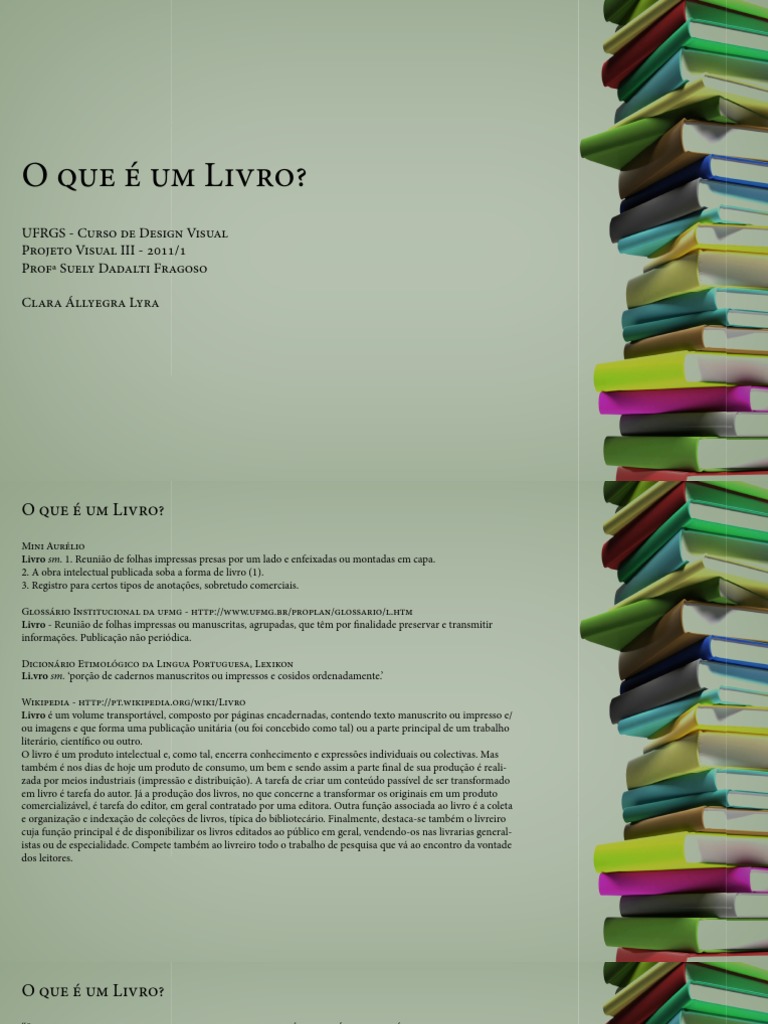 Definição e Conceito de Livro | PDF | Livros