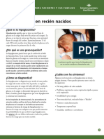 Hypoglycemia in A Newborn Fact Sheet Spanish