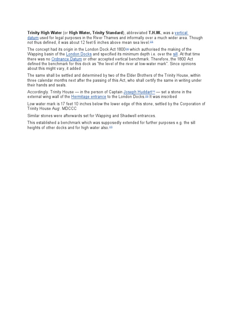 Trinity High Water | PDF | History