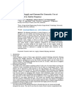 Modelling Water Supply and Demand For Domestic Use at Mayang Watershed in Jember Regency