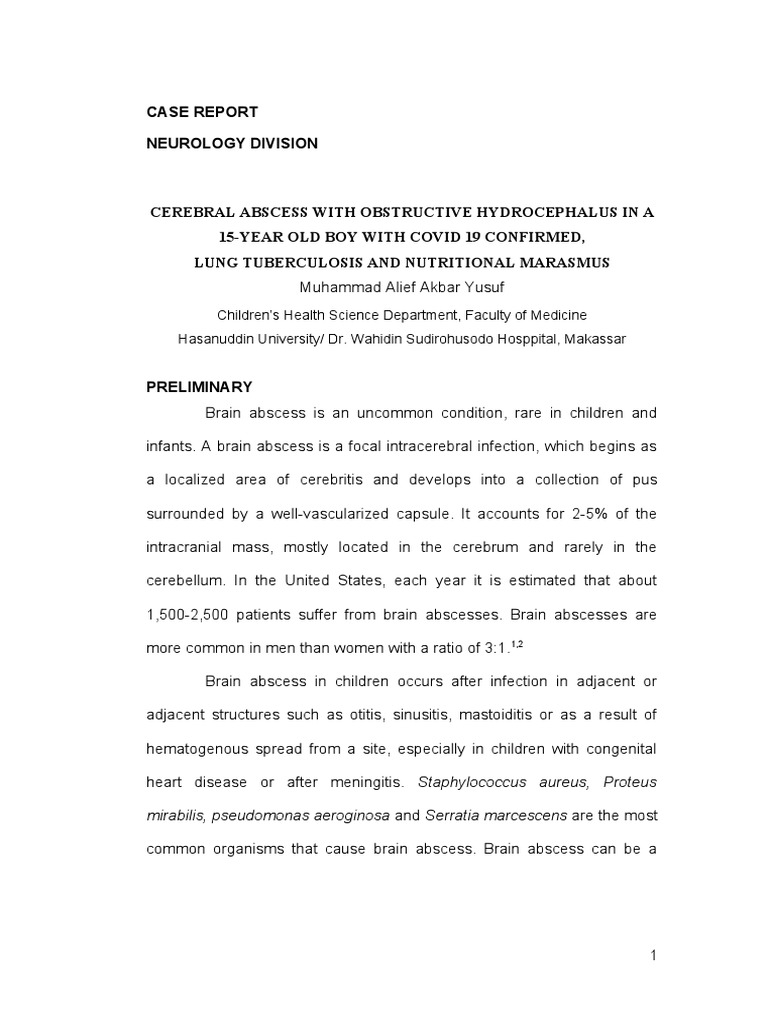 Case Report Neurology Division Download Free PDF Tuberculosis