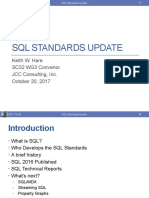 SQL Standards Update: Keith W. Hare SC32 WG3 Convenor JCC Consulting, Inc. October 20, 2017