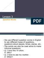 English Lesson 3