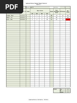 class roster template 04