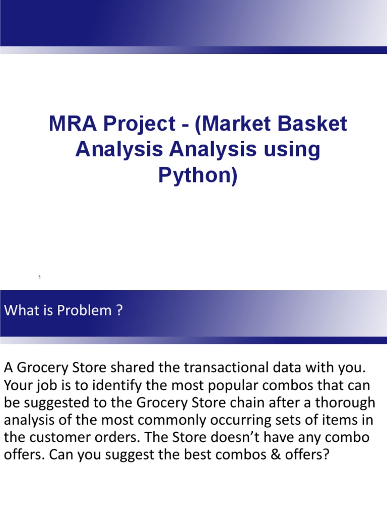 MRA Project - (Market Basket Analysis Analysis Using Python) | PDF