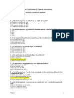 Constitución Española antecedentes examen preguntas