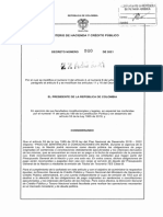 DECRETO 960 Del 22-08-2021 Modifica y Adiciona Decreto 642 de 2020 _ Pago de Sentencias o Conciliaciones en Mora