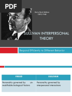 Sullivan Interpersonal Theory: Respond Efficiently To Different Behavior