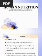 Human Nutrition: (Iodine, Fluoride, Magnesium)