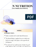 Human Nutrition: (Iodine, Fluoride, Magnesium)