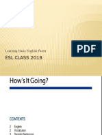 Esl Class 2019: Learning Basic English Faster