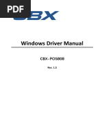 CBX-POS808 Win Driver Manual - Rev.1.0