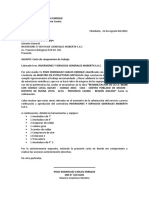 Carta de Compromiso de Carpintero de Estruc. Metalicas