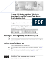 Catalyst 6500 Series and Cisco 7600 Series Supervisor Engine 720 CompactFlash Memory Card Installation Note