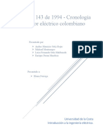 Ley 142 y 143 de 1994 - Cronología del sector eléctrico Colombiano
