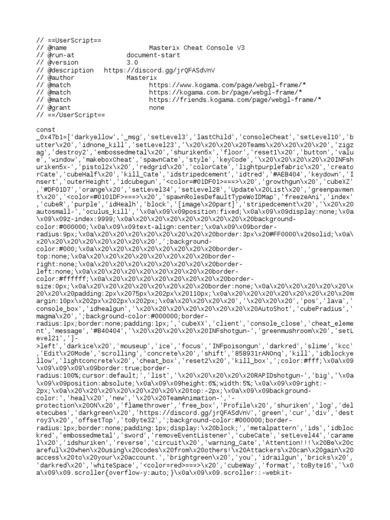 Masterix Cheat Console V3 | PDF | Graphemes | Digital Typography