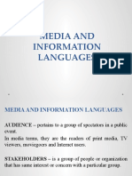 Lesson 6 - Media and Information Languages