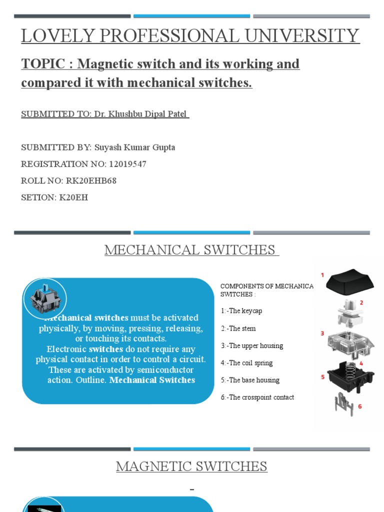 Magnetic vs Mechanical Switches Explained | PDF