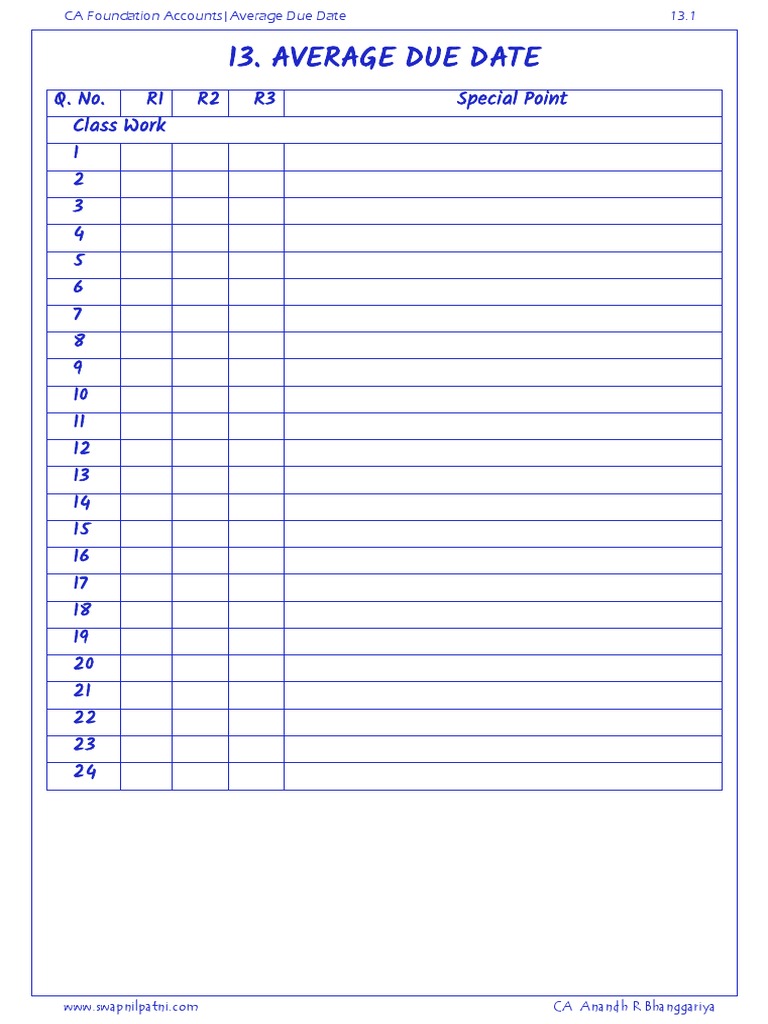 Average Due Date Calculation Guide | PDF | Interest | Loans