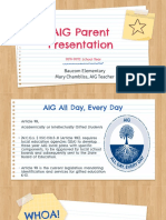 Aig Parent Presentation