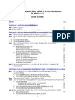 Reglamento General para Optar El Titulo Profesional de Arquitecto - Faua Upao - 2007-09