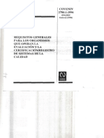 2794-1-96[1] Requisitos Generales Para Los Organismos Que Operan La Evaluacion y La Certificacion - Registro de Sistemas de La Calidad