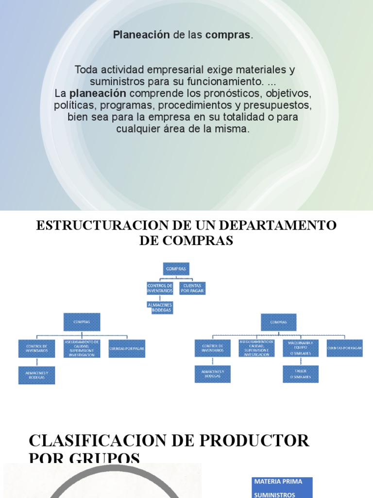 Planeación del Departamento de Compras | PDF | Arte