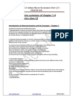 This PDF Contains Summary of Chapter 1-4 Macro-Economics Class 12