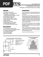 D Escriptio S Feature: LT1112/LT1114 Dual/Quad Low Power Precision, Picoamp Input Op Amps