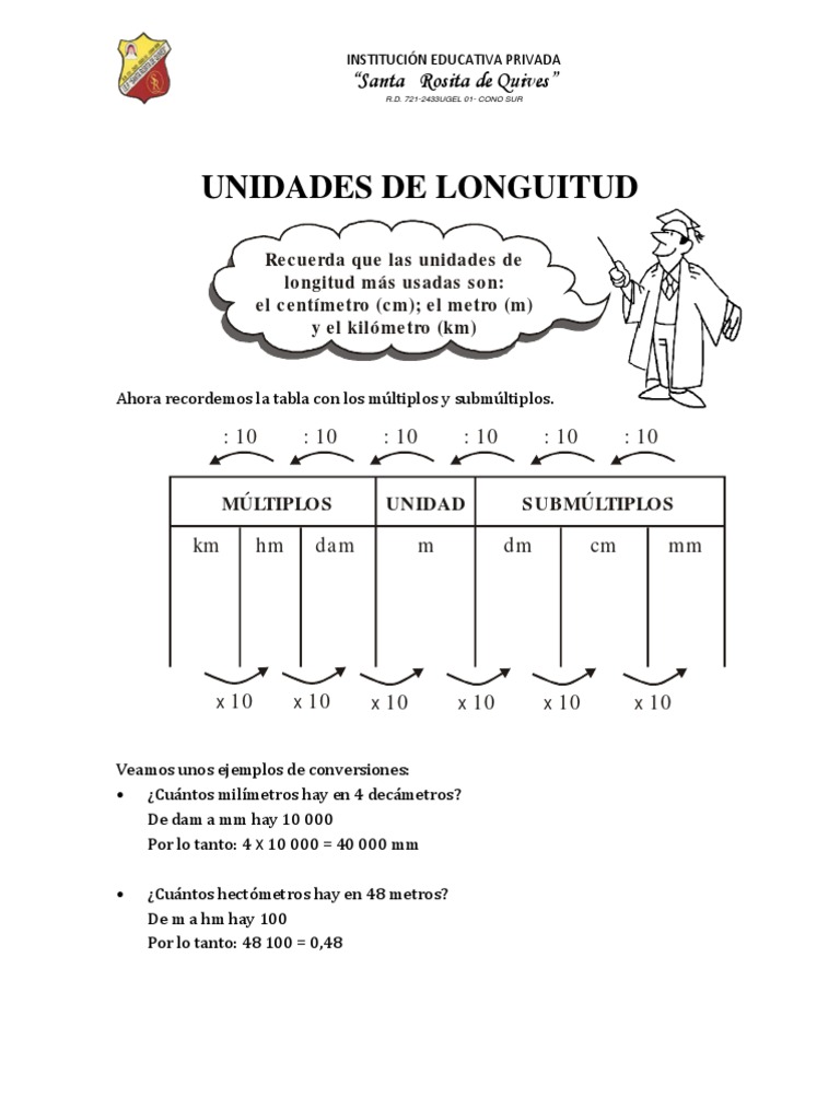 4to Prim Rm Unidades De Longuitud Pdf