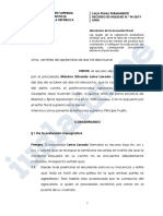 Prueba Insuficiencia dicta absolutoria Declaracion victima no respaldada CSJ Peru RN Nº 94-2019