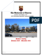 The University of America: Student Catalog January 2020 - December 2021