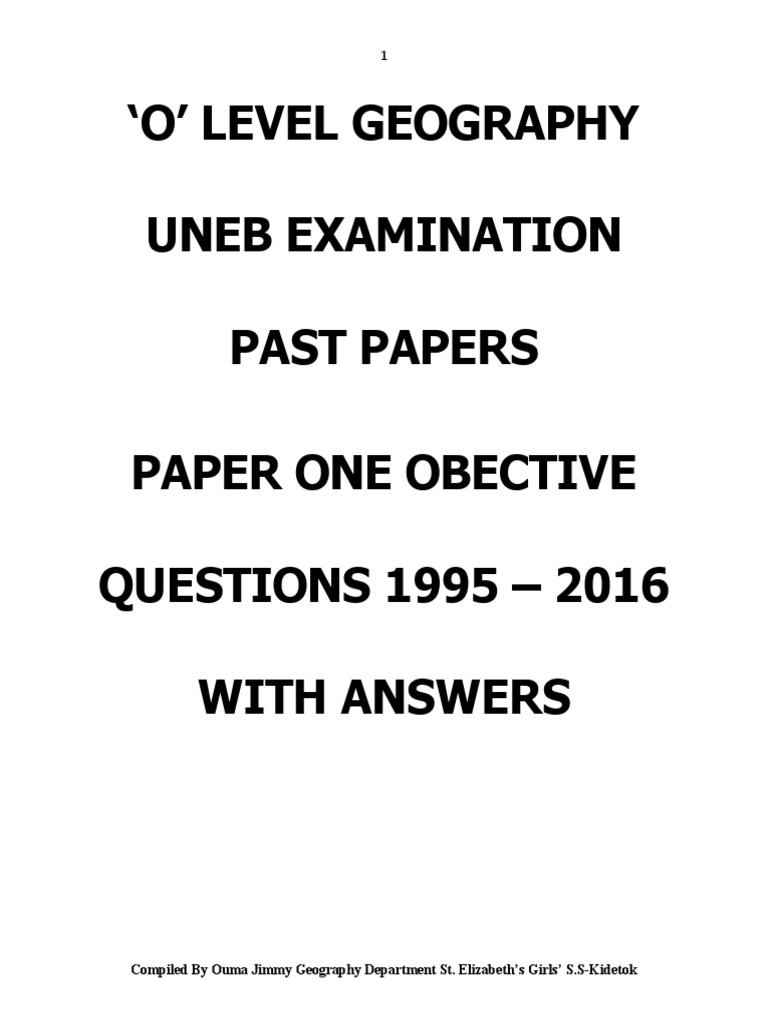 Geography of East Africa Revision Questions Edited PDF East Africa