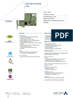 Analog Output Board, Optically Isolated, 8/4 Analog Outputs, 16-Bit