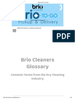 Glossary Dry Cleaning