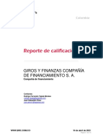 Reporte de Calificación GIROS Y FINANZAS RP21
