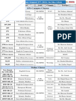 ON-Campus Classes: Batch # Subject Time Campus Teacher