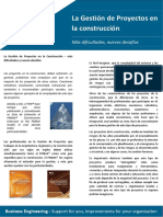 La Gestión de Proyectos en La Construcción: Más Dificultades, Nuevos Desafíos