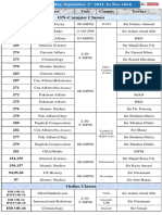 ON-Campus Classes: Batch # Subject Time Campus Teacher