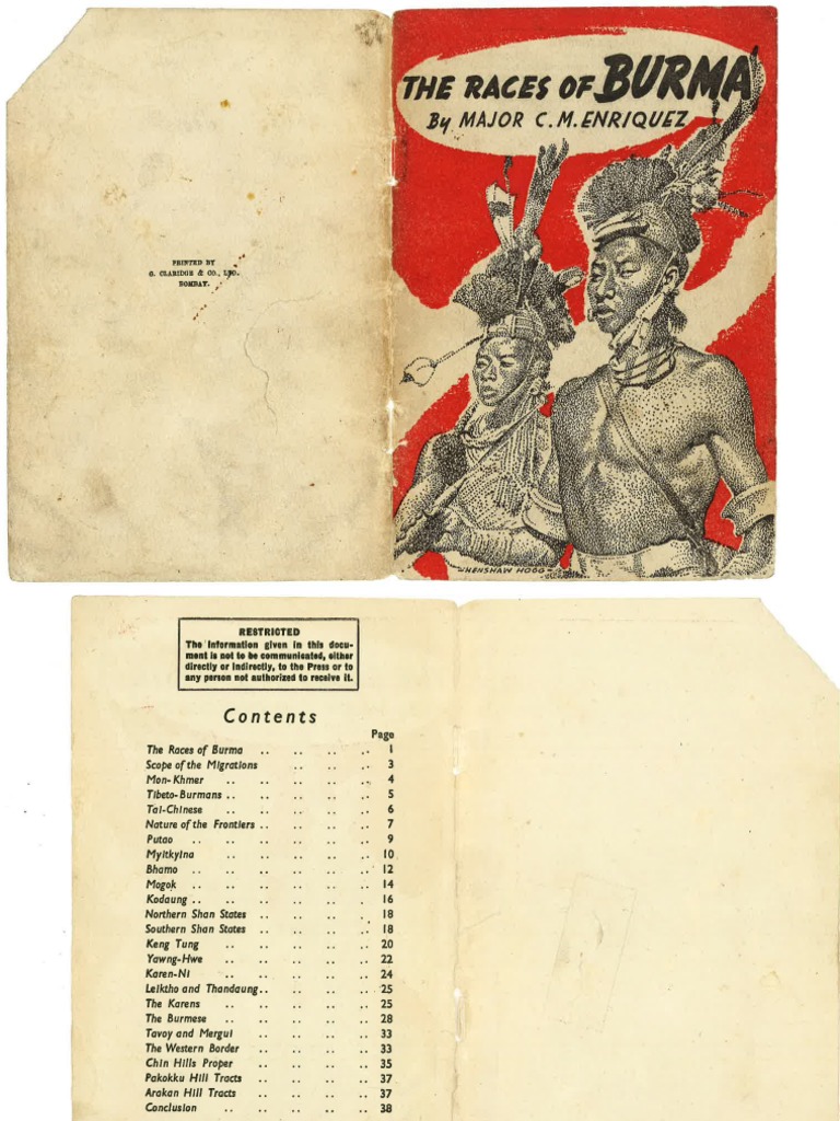 The Races of Burma by Major C.M Enriquez | PDF