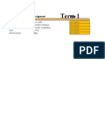 Term 1: Subject Assignment Status