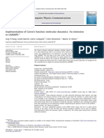 Implementación de La Dinámica Molecular de La Función de Green Una Extensión de LAMMPS