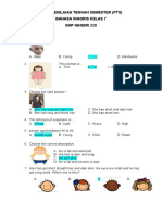 Soal Penilaian Tengah Semester (PTS) Bahasa Inggris Kelas 7 SMP Negeri 220
