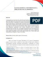 (Des) Valorização Da Docência: Usos Midiáticos e A Construção Negativa Da Profissão