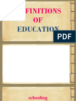 1.2 Definitions of Education