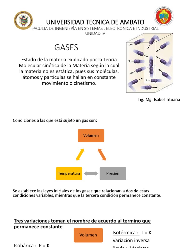 4.1 Gases | PDF | Gases | Fases de la materia