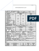 Intercambiador de Calor: Heat Exchanger Data Sheet