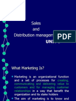 Sales and Distribution Management: Unit I