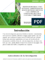 Gestión de Procesos Como Factor de Competitividad en Bogotá Sector de Servicios Caso Grev Corp Advisors Sas Procesos Contable y Tributarios