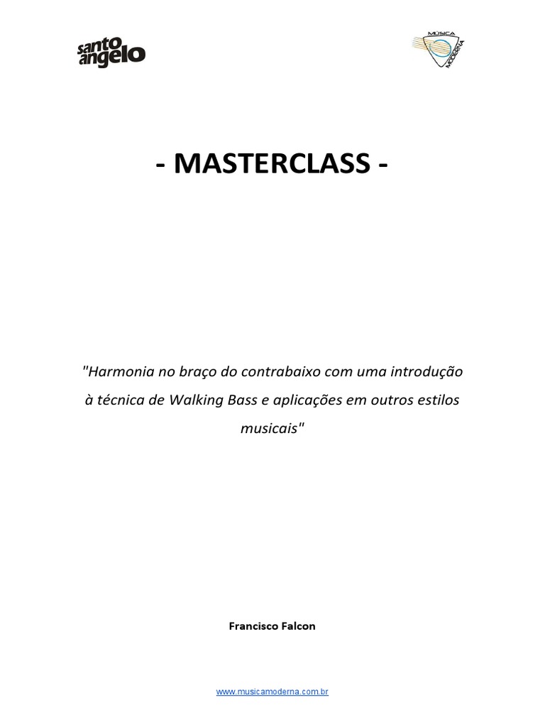 APOSTILA Masterclass Harmonia Walking Bass PDF Acorde (música